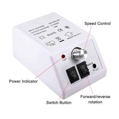 NAILCO 12W Electric Nail Drill Machine Including 6PCS Optional Bits