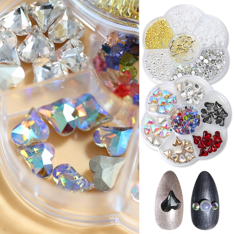 3D Candy Flower Pearl Cute Bear Butterfly Lollipop Nail Decorations