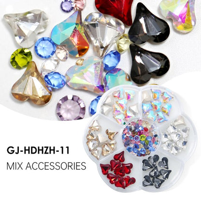 3D Candy Flower Pearl Cute Bear Butterfly Lollipop Nail Decorations