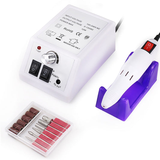 NAILCO 12W Electric Nail Drill Machine Including 6PCS Optional Bits