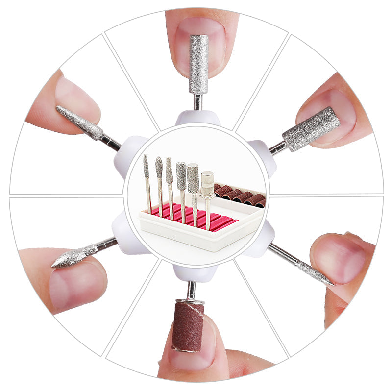 NAILCO 12W Electric Nail Drill Machine Including 6PCS Optional Bits