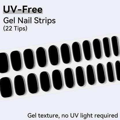 UV-Free Gel Nail Strips - Detailed Texture (Premium Edition 22 Tips)