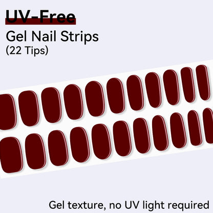 UV-Free Gel Nail Strips - Detailed Texture (Premium Edition 22 Tips)