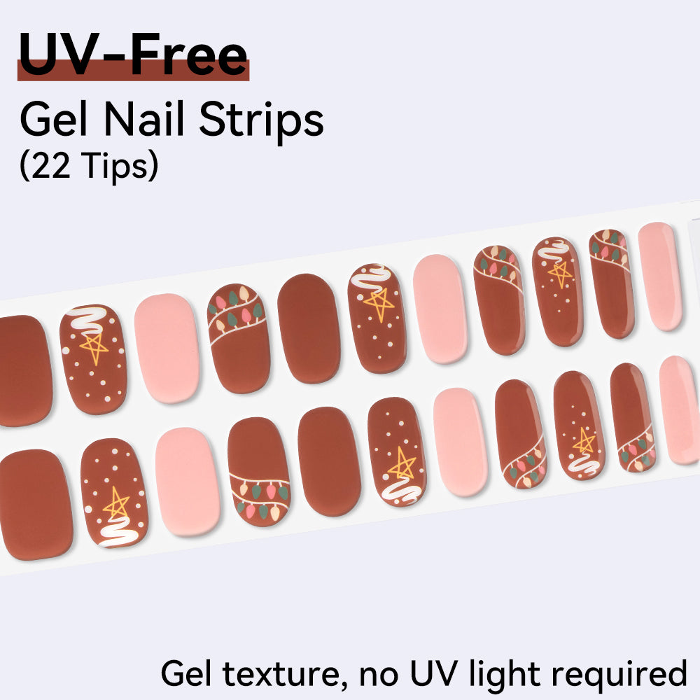 UV-Free Gel Nail Strips - Detailed Texture (Premium Edition 22 Tips)