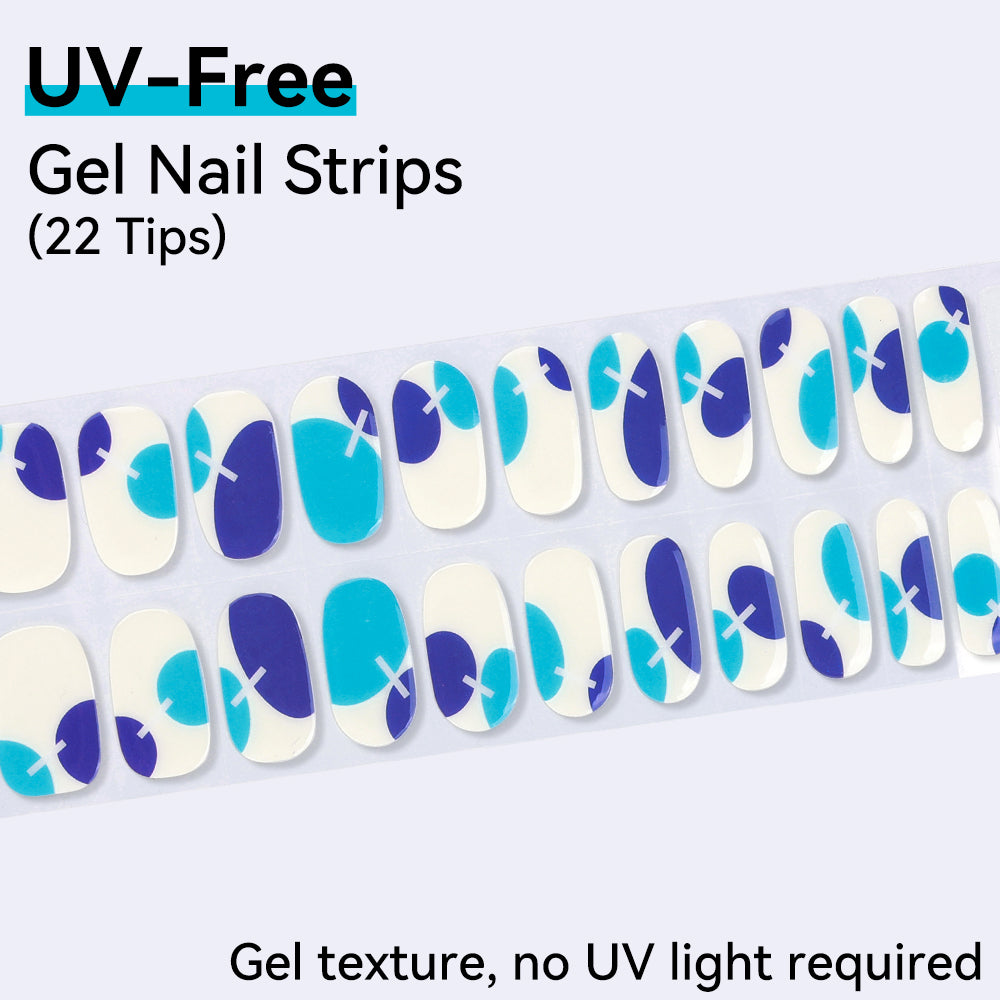 UV-Free Gel Nail Strips - Detailed Texture (Premium Edition 22 Tips)