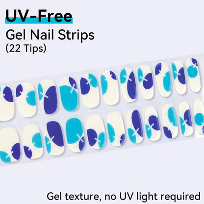 UV-Free Gel Nail Strips - Detailed Texture (Premium Edition 22 Tips)