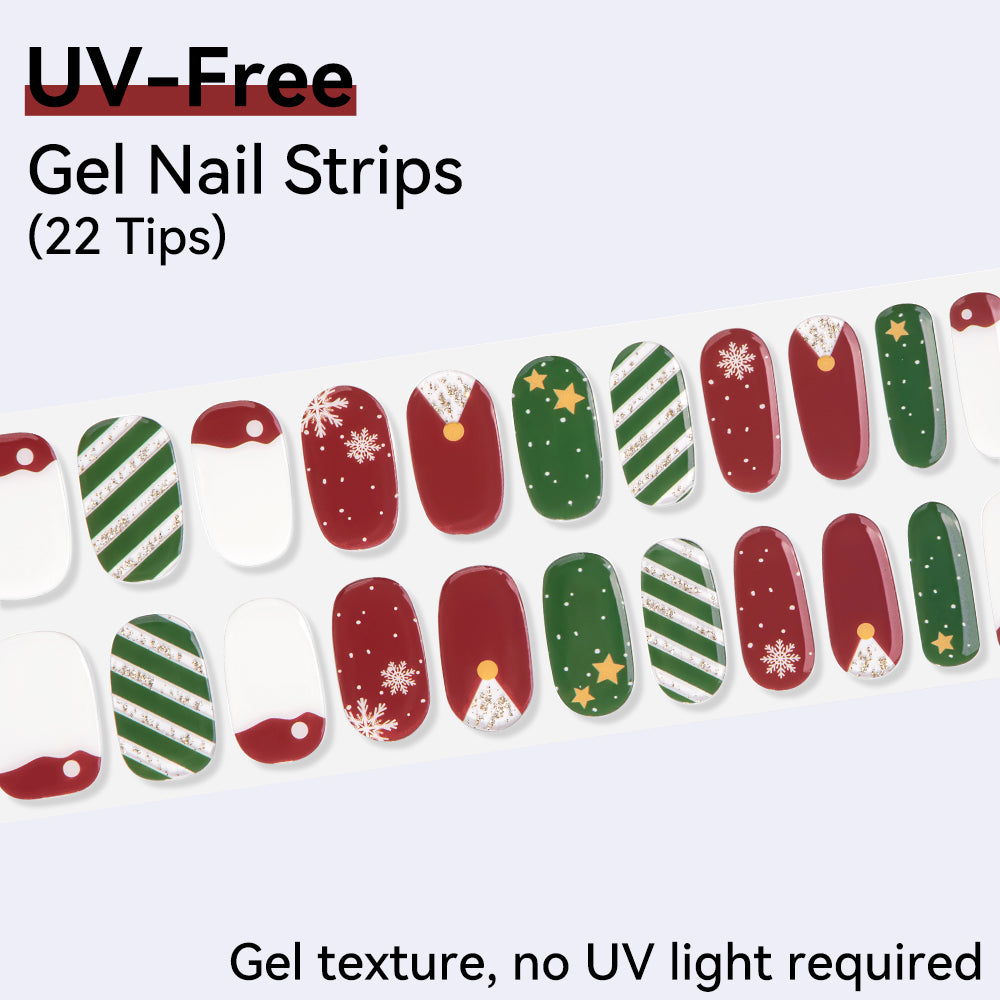 UV-Free Gel Nail Strips - Detailed Texture (Premium Edition 22 Tips)