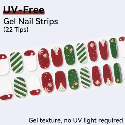 UV-Free Gel Nail Strips - Detailed Texture (Premium Edition 22 Tips)