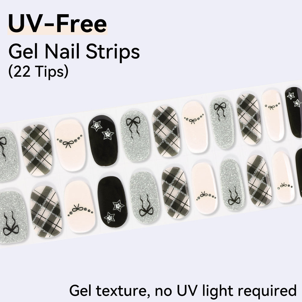 UV-Free Gel Nail Strips - Detailed Texture (Premium Edition 22 Tips)