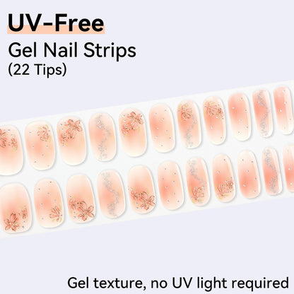 UV-Free Gel Nail Strips - Detailed Texture (Premium Edition 22 Tips)
