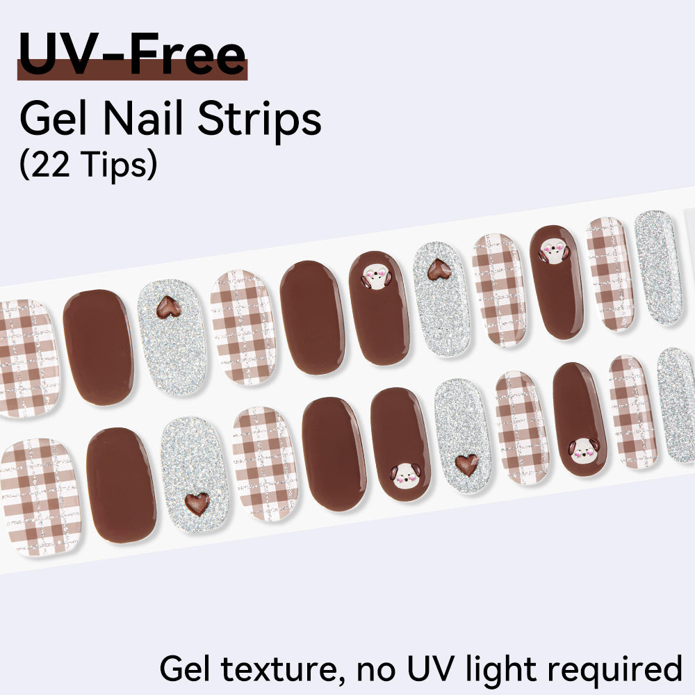 UV-Free Gel Nail Strips - Detailed Texture (Premium Edition 22 Tips)