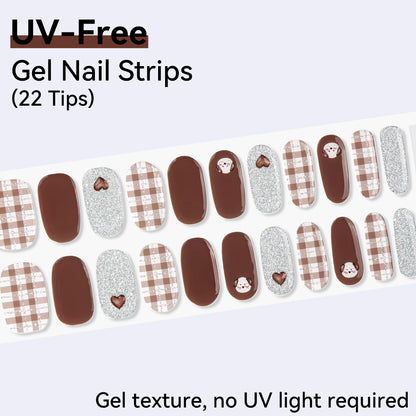 UV-Free Gel Nail Strips - Detailed Texture (Premium Edition 22 Tips)