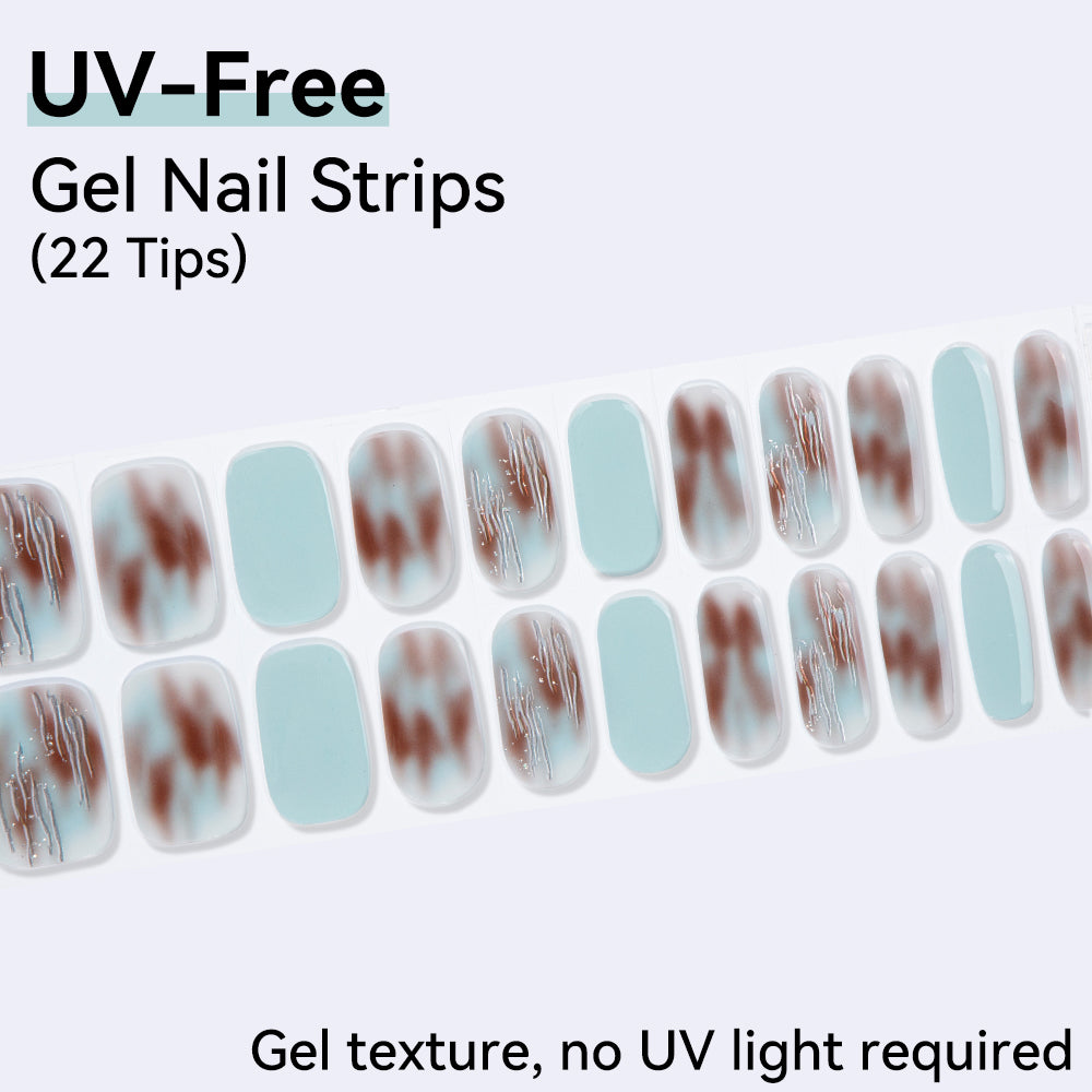 UV-Free Gel Nail Strips - Detailed Texture (Premium Edition 22 Tips)