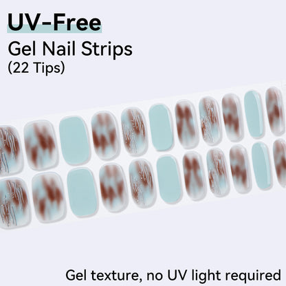 UV-Free Gel Nail Strips - Detailed Texture (Premium Edition 22 Tips)