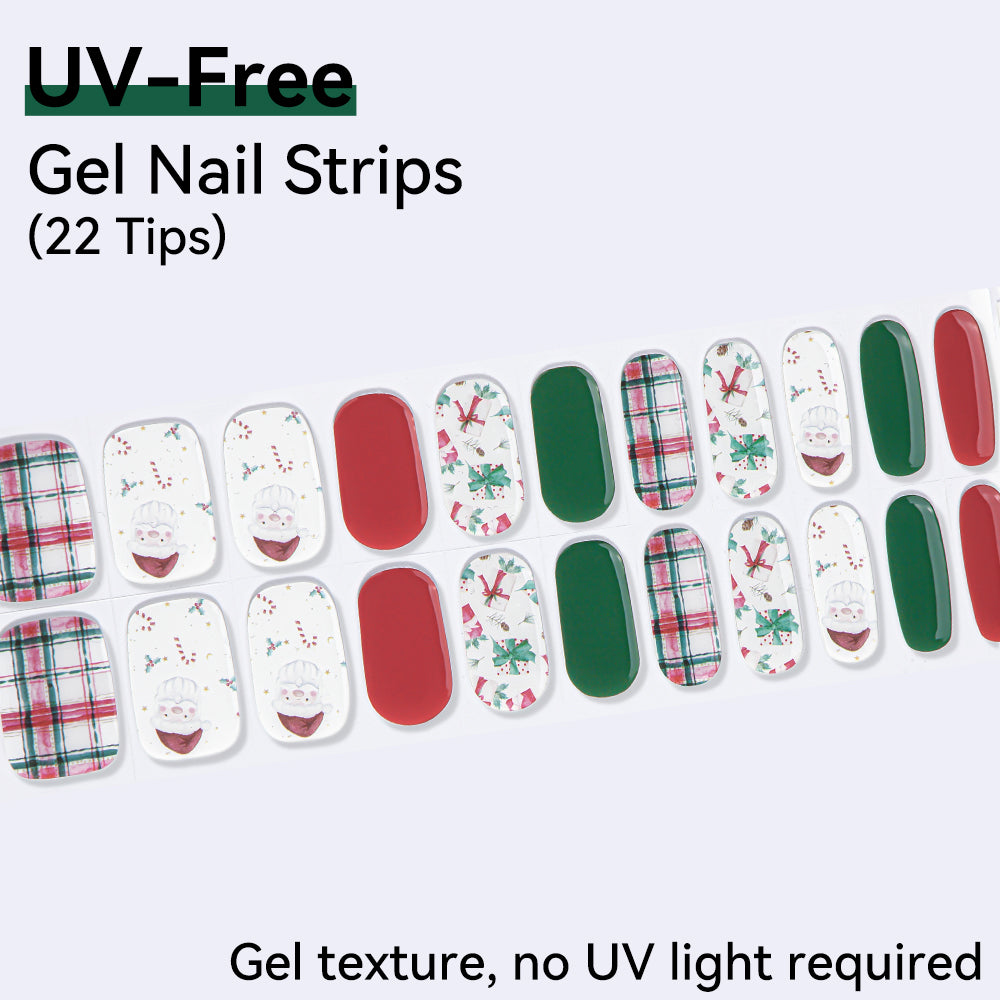 UV-Free Gel Nail Strips - Detailed Texture (Premium Edition 22 Tips)
