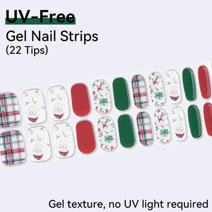UV-Free Gel Nail Strips - Detailed Texture (Premium Edition 22 Tips)