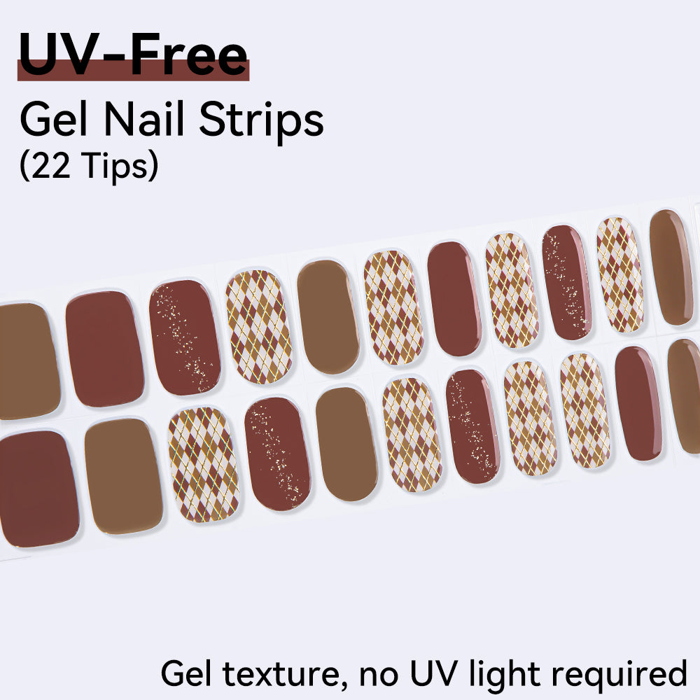UV-Free Gel Nail Strips - Detailed Texture (Premium Edition 22 Tips)