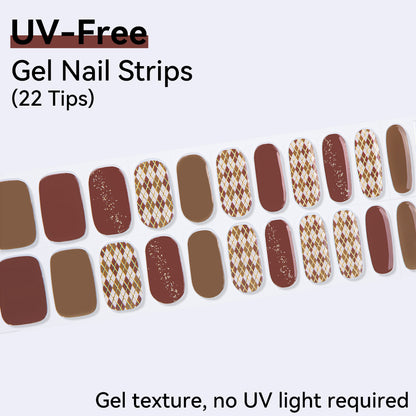 UV-Free Gel Nail Strips - Detailed Texture (Premium Edition 22 Tips)