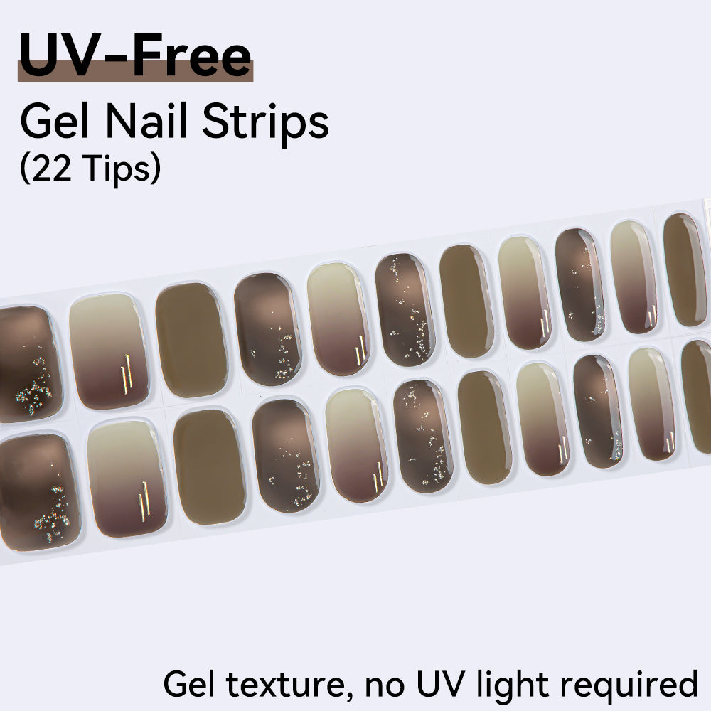 UV-Free Gel Nail Strips - Detailed Texture (Premium Edition 22 Tips)