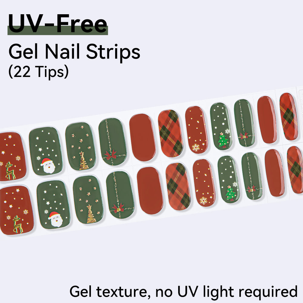 UV-Free Gel Nail Strips - Detailed Texture (Premium Edition 22 Tips)
