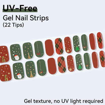 UV-Free Gel Nail Strips - Detailed Texture (Premium Edition 22 Tips)