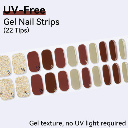UV-Free Gel Nail Strips - Detailed Texture (Premium Edition 22 Tips)
