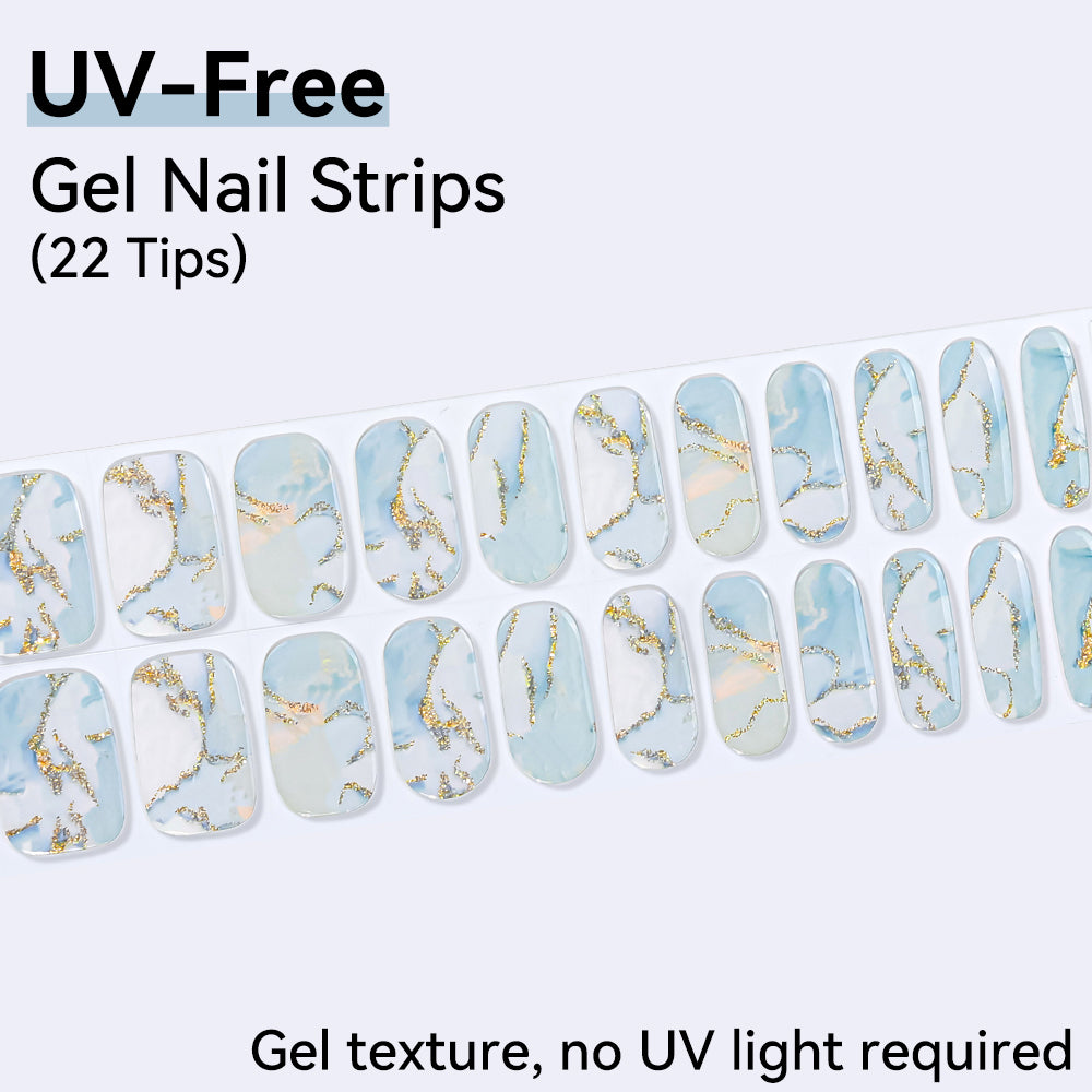 UV-Free Gel Nail Strips - Detailed Texture (Premium Edition 22 Tips)