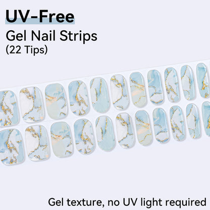 UV-Free Gel Nail Strips - Detailed Texture (Premium Edition 22 Tips)