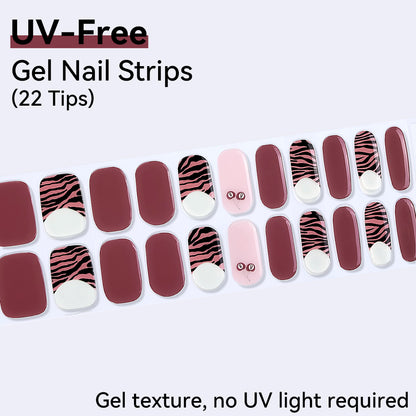 UV-Free Gel Nail Strips - Detailed Texture (Premium Edition 22 Tips)