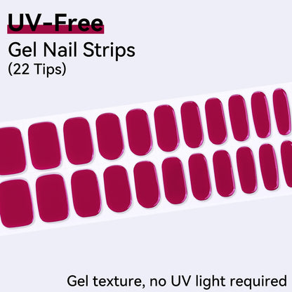 UV-Free Gel Nail Strips - Detailed Texture (Premium Edition 22 Tips)