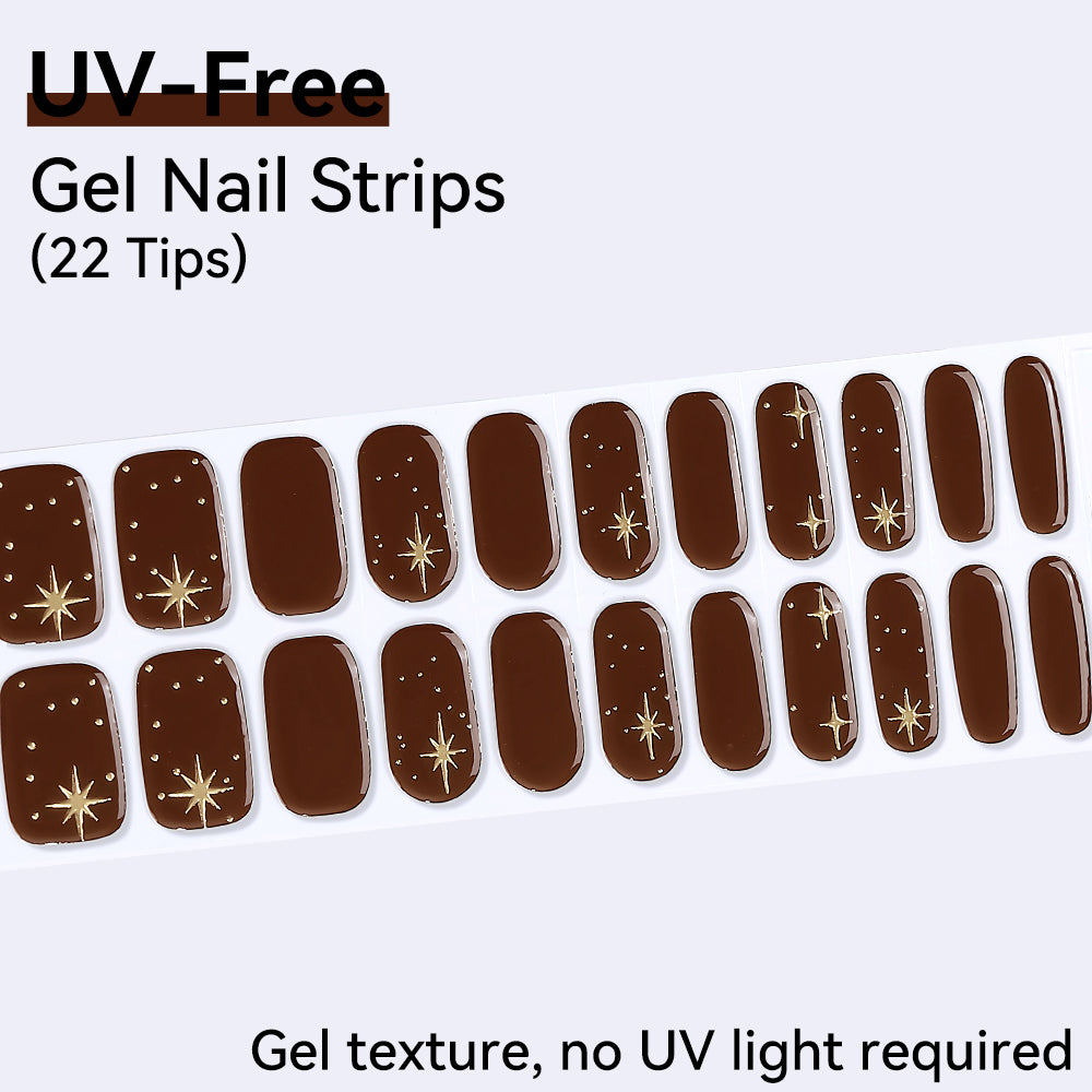 UV-Free Gel Nail Strips - Detailed Texture (Premium Edition 22 Tips)