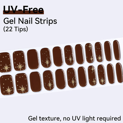 UV-Free Gel Nail Strips - Detailed Texture (Premium Edition 22 Tips)