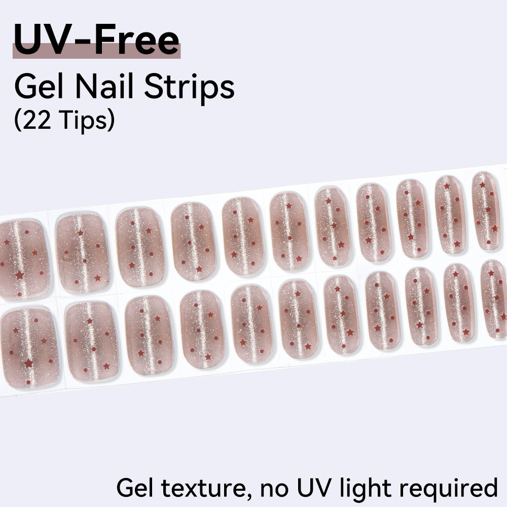 UV-Free Gel Nail Strips - Detailed Texture (Premium Edition 22 Tips)