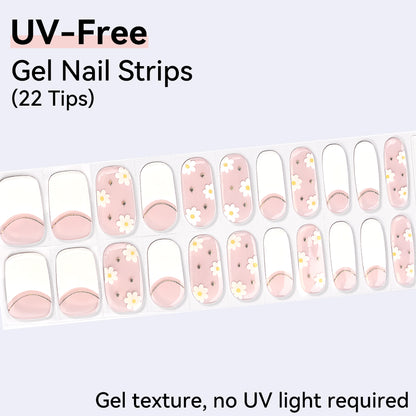 UV-Free Gel Nail Strips - Detailed Texture (Premium Edition 22 Tips)