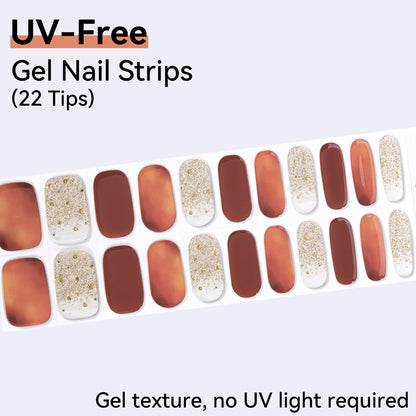 UV-Free Gel Nail Strips - Detailed Texture (Premium Edition 22 Tips)