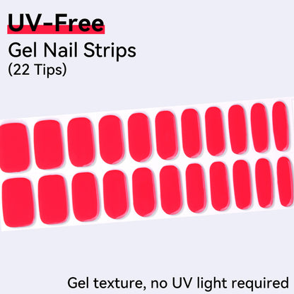 UV-Free Gel Nail Strips - Detailed Texture (Premium Edition 22 Tips)