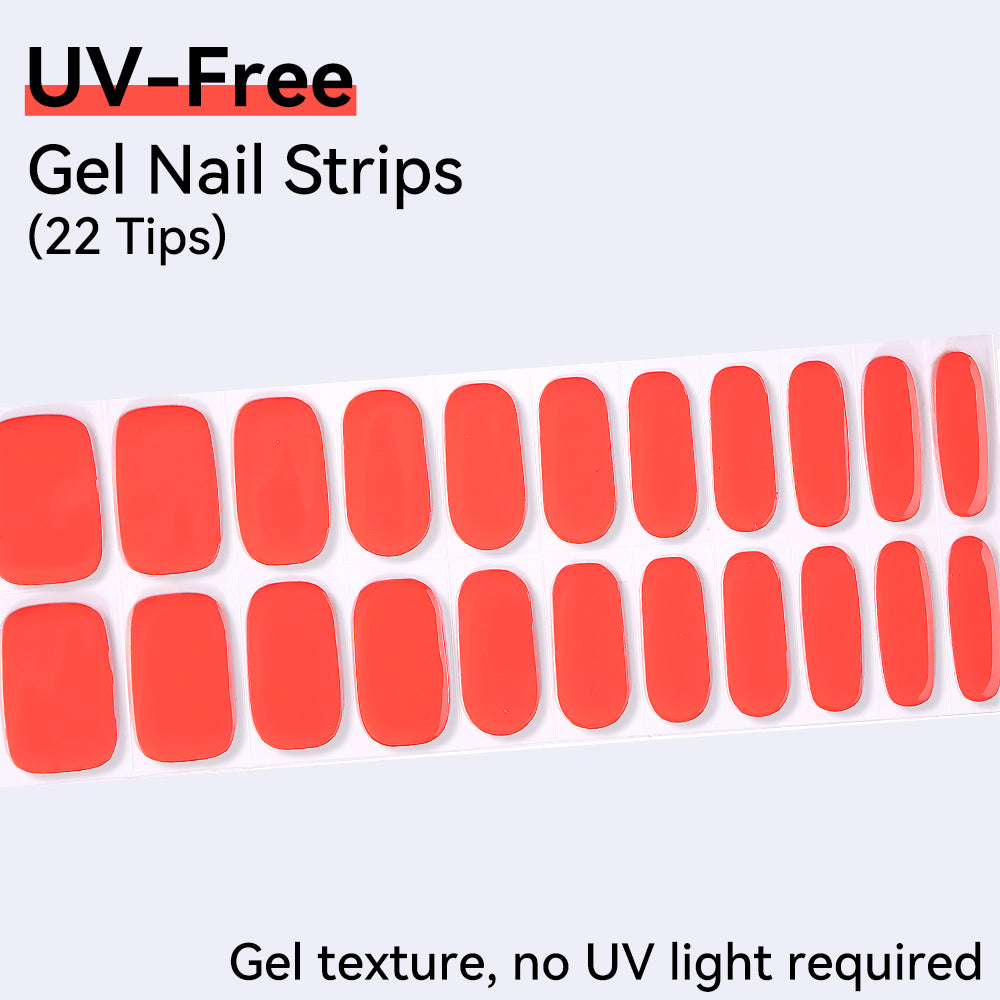 UV-Free Gel Nail Strips - Detailed Texture (Premium Edition 22 Tips)