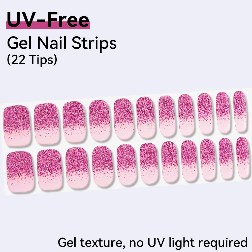 UV-Free Gel Nail Strips - Detailed Texture (Premium Edition 22 Tips)