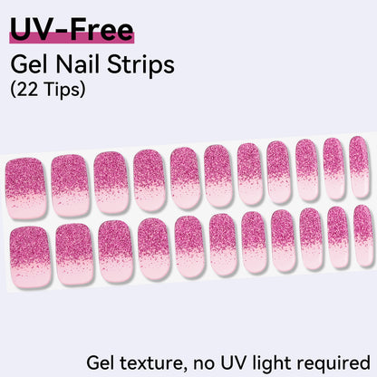 UV-Free Gel Nail Strips - Detailed Texture (Premium Edition 22 Tips)