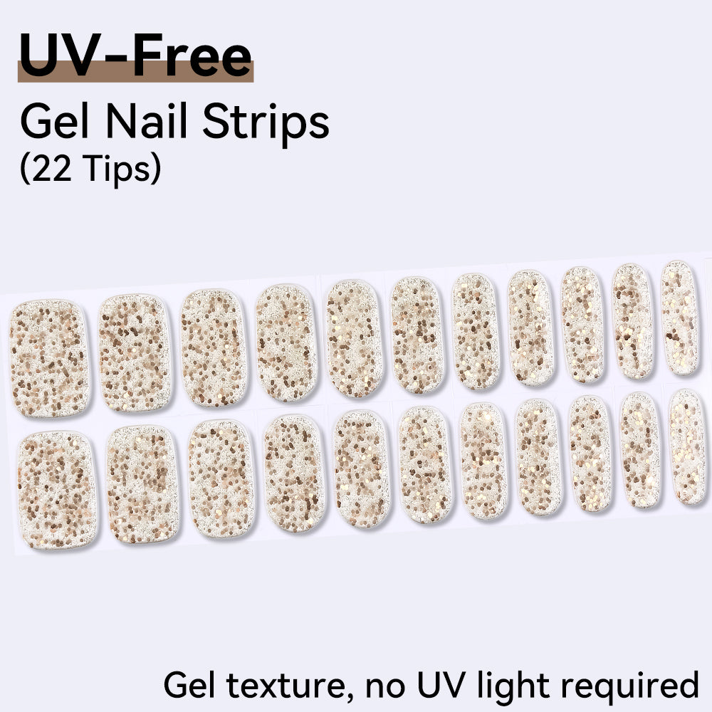 UV-Free Gel Nail Strips - Detailed Texture (Premium Edition 22 Tips)