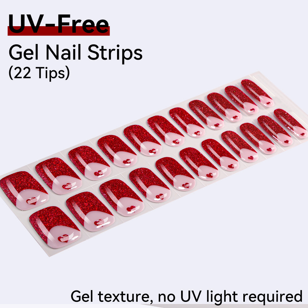 UV-Free Gel Nail Strips - Detailed Texture (Premium Edition 22 Tips)