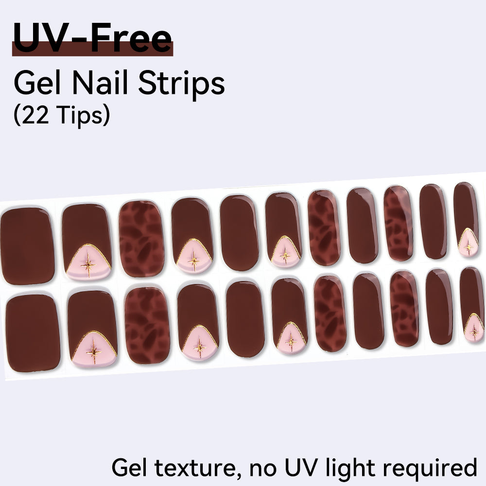 UV-Free Gel Nail Strips - Detailed Texture (Premium Edition 22 Tips)