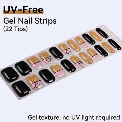 UV-Free Gel Nail Strips - Detailed Texture (Premium Edition 22 Tips)