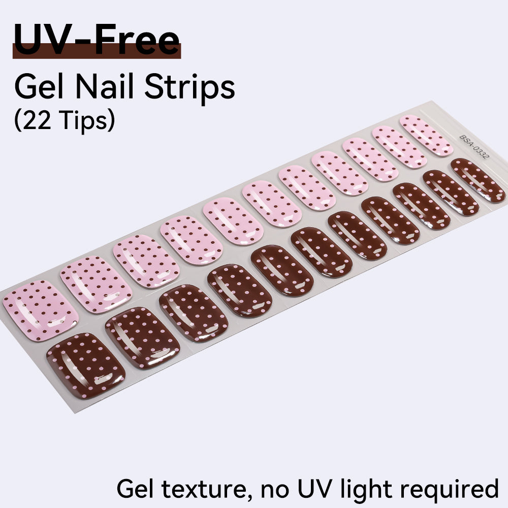 UV-Free Gel Nail Strips - Detailed Texture (Premium Edition 22 Tips)