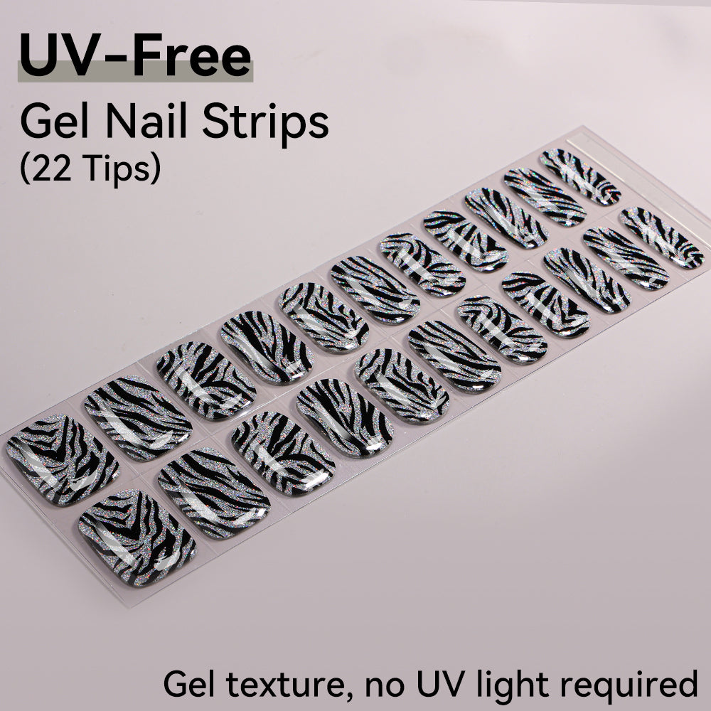 UV-Free Gel Nail Strips - Detailed Texture (Premium Edition 22 Tips)