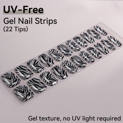 UV-Free Gel Nail Strips - Detailed Texture (Premium Edition 22 Tips)