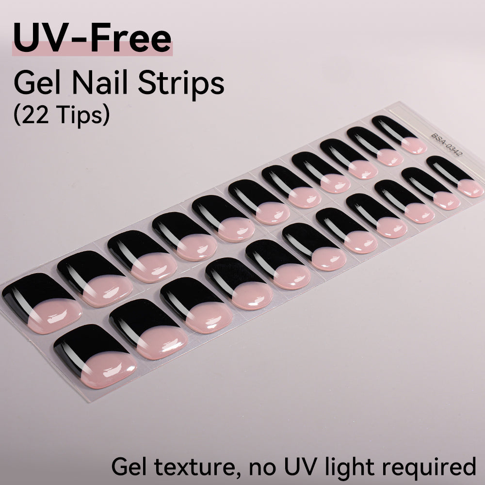 UV-Free Gel Nail Strips - Detailed Texture (Premium Edition 22 Tips)