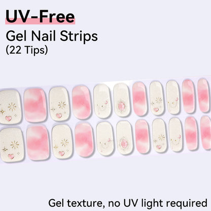 UV-Free Gel Nail Strips - Detailed Texture (Premium Edition 22 Tips)