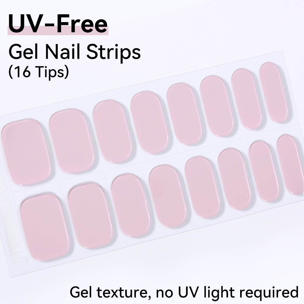 UV-Free Gel Nail Strips - Real Gel Texture (Classic Edition 16 Tips)