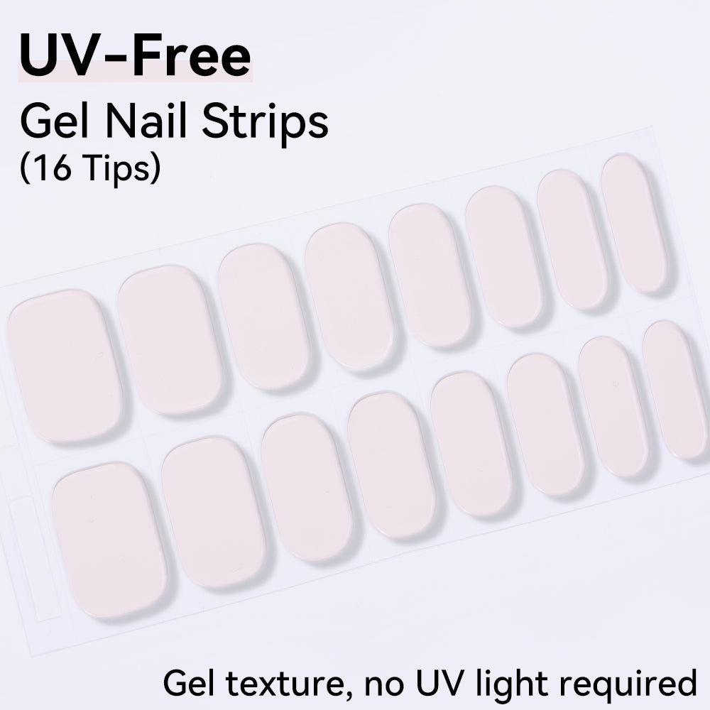 UV-Free Gel Nail Strips - Real Gel Texture (Classic Edition 16 Tips)